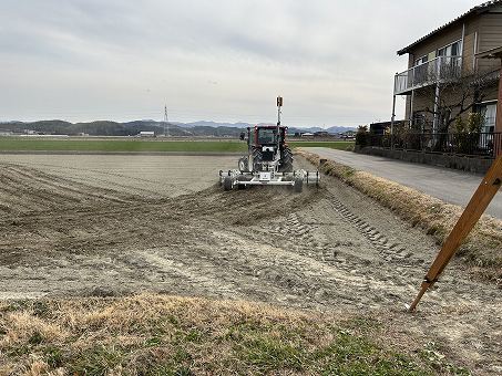 レーザーレベラー作業終了: 無肥料無農薬栽培の米農家・わたか農園の作業日記